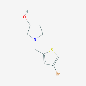 molecular formula C9H12BrNOS B1370521 1-[(4-Bromothiophen-2-yl)methyl]pyrrolidin-3-ol 