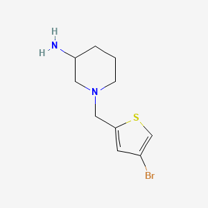 molecular formula C10H15BrN2S B1370523 1-[(4-Bromothiophen-2-yl)methyl]piperidin-3-amine 