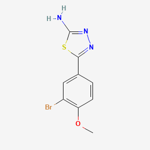 molecular formula C9H8BrN3OS B13705253 2-Amino-5-(3-bromo-4-methoxyphenyl)-1,3,4-thiadiazole 