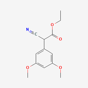 molecular formula C13H15NO4 B1370528 Ethyl 2-cyano-2-(3,5-dimethoxyphenyl)acetate CAS No. 861064-92-8