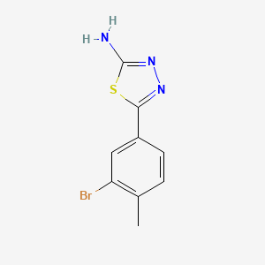 molecular formula C9H8BrN3S B13705296 2-Amino-5-(3-bromo-4-methylphenyl)-1,3,4-thiadiazole 