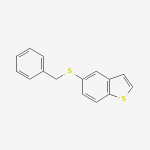 molecular formula C15H12S2 B13705327 5-(Benzylthio)benzothiophene 