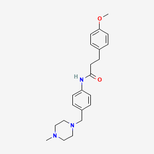 molecular formula C22H29N3O2 B13705340 3-(4-Methoxyphenyl)-N-[4-[(4-methyl-1-piperazinyl)methyl]phenyl]propanamide 