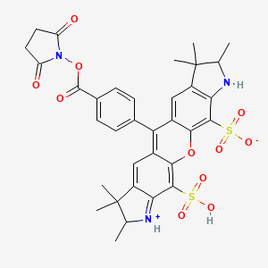 molecular formula C34H33N3O11S2 B13705348 APDye 532 NHS Ester CAS No. 477876-64-5