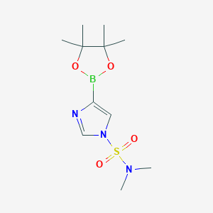 molecular formula C11H20BN3O4S B1370535 N,N-Dimethyl-4-(4,4,5,5-tetramethyl-1,3,2-dioxaborolan-2-YL)-1H-imidazole-1-sulfonamide CAS No. 942070-58-8