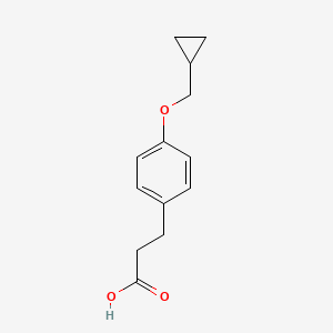 molecular formula C13H16O3 B1370538 3-[4-(Cyclopropylmethoxy)phenyl]propanoic acid 