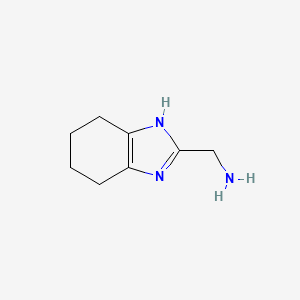 molecular formula C8H13N3 B1370539 (4,5,6,7-tetrahydro-1H-benzo[d]imidazol-2-yl)methanamine 