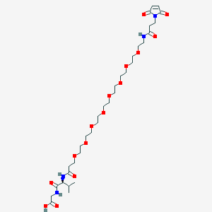 molecular formula C33H56N4O15 B13705427 Mal-amido-PEG8-val-gly 