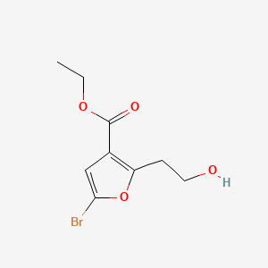 Ethyl 5-bromo-2-(2-hydroxyethyl)furan-3-carboxylate