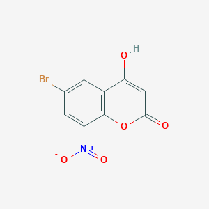 molecular formula C9H4BrNO5 B13705494 6-Bromo-4-hydroxy-8-nitrocoumarin 