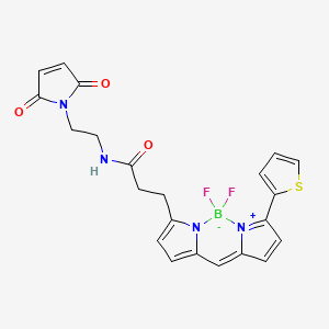 3-(2,2-difluoro-12-thiophen-2-yl-3-aza-1-azonia-2-boranuidatricyclo[7.3.0.03,7]dodeca-1(12),4,6,8,10-pentaen-4-yl)-N-[2-(2,5-dioxopyrrol-1-yl)ethyl]propanamide