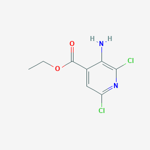molecular formula C8H8Cl2N2O2 B1370552 Ethyl 3-amino-2,6-dichloroisonicotinate CAS No. 458543-81-2