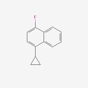 molecular formula C13H11F B13705540 1-Cyclopropyl-4-fluoronaphthalene 