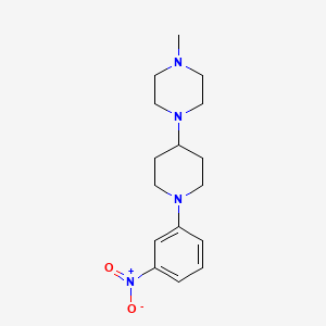 molecular formula C16H24N4O2 B13705562 1-Methyl-4-(1-(3-nitrophenyl)piperidin-4-yl)piperazine 