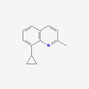 molecular formula C13H13N B13705567 8-Cyclopropyl-2-methylquinoline 