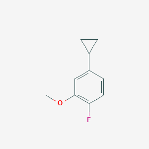 molecular formula C10H11FO B13705581 4-Cyclopropyl-1-fluoro-2-methoxybenzene 