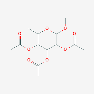 molecular formula C13H20O8 B13705586 Methyl 2,3,4-tri-O-acetyl-6-deoxyhexopyranoside CAS No. 28251-53-8