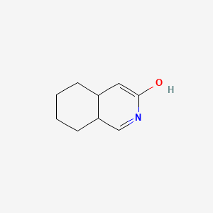 molecular formula C9H13NO B13705588 4a,5,6,7,8,8a-Hexahydroisoquinolin-3-ol 