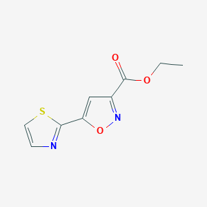 molecular formula C9H8N2O3S B13705592 Ethyl 5-(2-Thiazolyl)isoxazole-3-carboxylate 