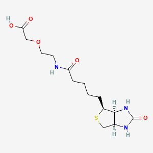 2-[2-[5-[(3aS,4S,6aR)-2-oxo-1,3,3a,4,6,6a-hexahydrothieno[3,4-d]imidazol-4-yl]pentanoylamino]ethoxy]acetic acid