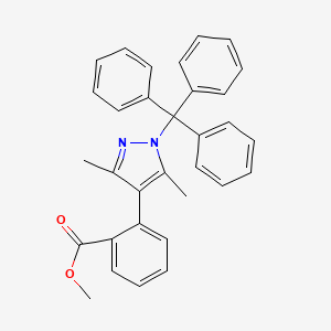 molecular formula C32H28N2O2 B13705620 Methyl 2-(3,5-Dimethyl-1-trityl-1H-pyrazol-4-yl)benzoate 