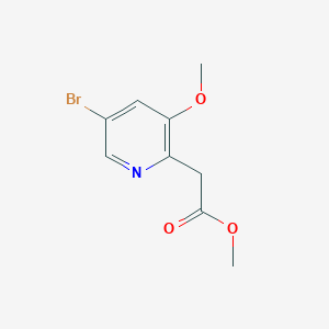 molecular formula C9H10BrNO3 B1370564 Methyl 2-(5-bromo-3-methoxypyridin-2-YL)acetate CAS No. 947688-88-2