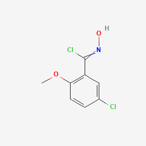 molecular formula C8H7Cl2NO2 B13705642 5-Chloro-N-hydroxy-2-methoxybenzimidoyl Chloride 