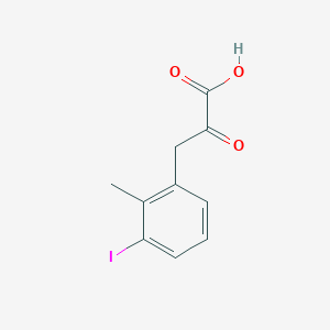 molecular formula C10H9IO3 B13705657 3-(3-Iodo-2-methylphenyl)-2-oxopropanoic acid 