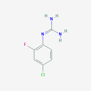 molecular formula C7H7ClFN3 B13705671 1-(4-Chloro-2-fluorophenyl)guanidine 