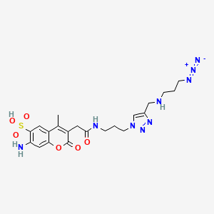 molecular formula C21H27N9O6S B13705706 Coumarin Azide Plus 