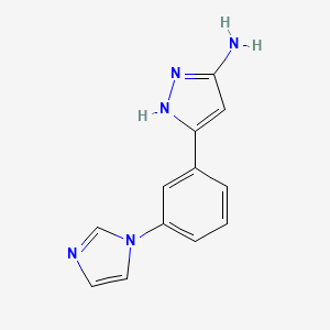 3-Amino-5-[3-(1-imidazolyl)phenyl]pyrazole