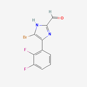 molecular formula C10H5BrF2N2O B13705719 5-Bromo-4-(2,3-difluorophenyl)imidazole-2-carbaldehyde 