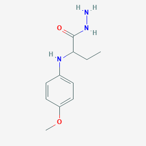 molecular formula C11H17N3O2 B1370572 2-[(4-Methoxyphenyl)amino]butanohydrazide CAS No. 1167441-28-2