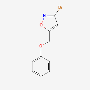 molecular formula C10H8BrNO2 B13705764 3-Bromo-5-(phenoxymethyl)isoxazole 