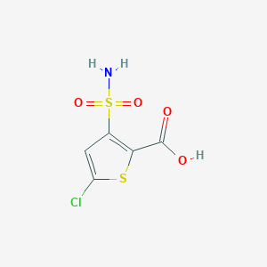 molecular formula C5H4ClNO4S2 B1370577 5-Chloro-3-sulfamoylthiophene-2-carboxylic acid CAS No. 1017791-22-8