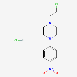 molecular formula C12H17Cl2N3O2 B13705781 1-(2-chloroethyl)-4-(4-nitrophenyl)piperazine Hydrochloride 