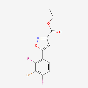 molecular formula C12H8BrF2NO3 B13705803 Ethyl 5-(3-Bromo-2,4-difluorophenyl)isoxazole-3-carboxylate 