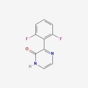 molecular formula C10H6F2N2O B13705856 3-(2,6-Difluorophenyl)pyrazin-2(1H)-one 