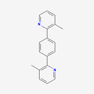 molecular formula C18H16N2 B13705873 1,4-Bis(3-methyl-2-pyridyl)benzene 