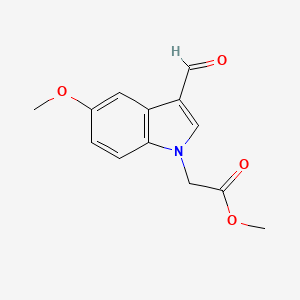 molecular formula C13H13NO4 B1370589 methyl (3-formyl-5-methoxy-1H-indol-1-yl)acetate CAS No. 1119451-33-0