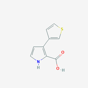 molecular formula C9H7NO2S B13705902 3-(3-Thienyl)-1H-pyrrole-2-carboxylic Acid 