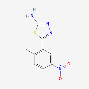 molecular formula C9H8N4O2S B13705903 2-Amino-5-(2-methyl-5-nitrophenyl)-1,3,4-thiadiazole 