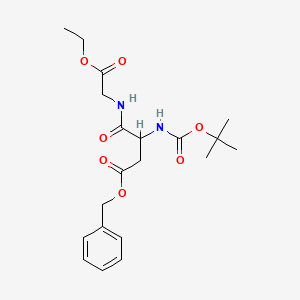 molecular formula C20H28N2O7 B13705947 Benzyl 3-(Boc-amino)-4-[(2-ethoxy-2-oxoethyl)amino]-4-oxobutyrate 