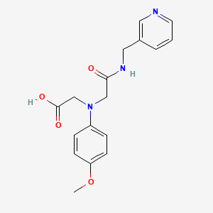 molecular formula C17H19N3O4 B1370595 ((4-Methoxyphenyl){2-oxo-2-[(pyridin-3-ylmethyl)-amino]ethyl}amino)acetic acid CAS No. 1142215-99-3