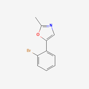 molecular formula C10H8BrNO B13705960 5-(2-Bromophenyl)-2-methyloxazole 