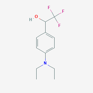 molecular formula C12H16F3NO B13705975 4-(Diethylamino)-alpha-(trifluoromethyl)benzyl Alcohol 