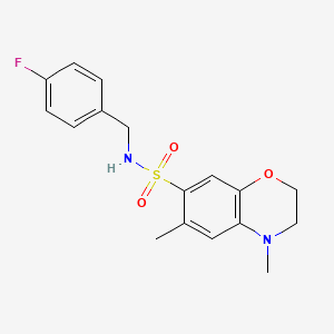 N-(4-Fluorobenzyl)-4,6-dimethyl-3,4-dihydro-2H-benzo[b][1,4]oxazine-7-sulfonamide