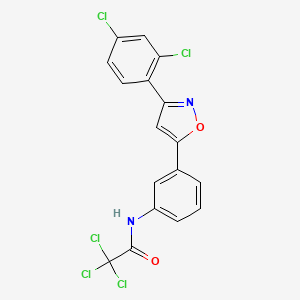 2,2,2-Trichloro-N-{3-[3-(2,4-dichlorophenyl)isoxazol-5-yl]phenyl}acetamide