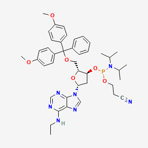 molecular formula C42H52N7O6P B13706060 5'-O-DMTr-N6-ethyl-2'-deoxyadenosine 3'-CED phosphoramidite 