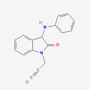 molecular formula C17H14N2O B1370607 3-anilino-1-prop-2-yn-1-yl-1,3-dihydro-2H-indol-2-one CAS No. 1169930-57-7